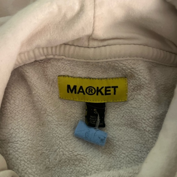 Market Varsity Hand Drawn Hoodie Mens Small - Picture 4 of 4